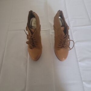 Elegant Tan Lace-Up Boots for Women